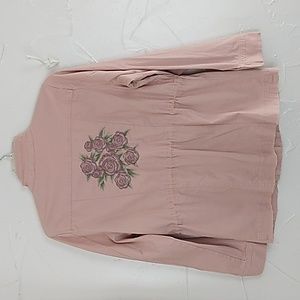 Ashley By 26 International Utility Floral Embroidered Jacket‎ Size Large